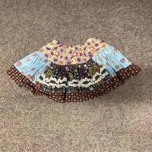 Matilda Jane skirt size 4 girls stretch bright colorful casual school boho artsy